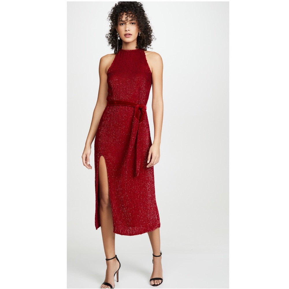 Retrofete Red Midi Dress